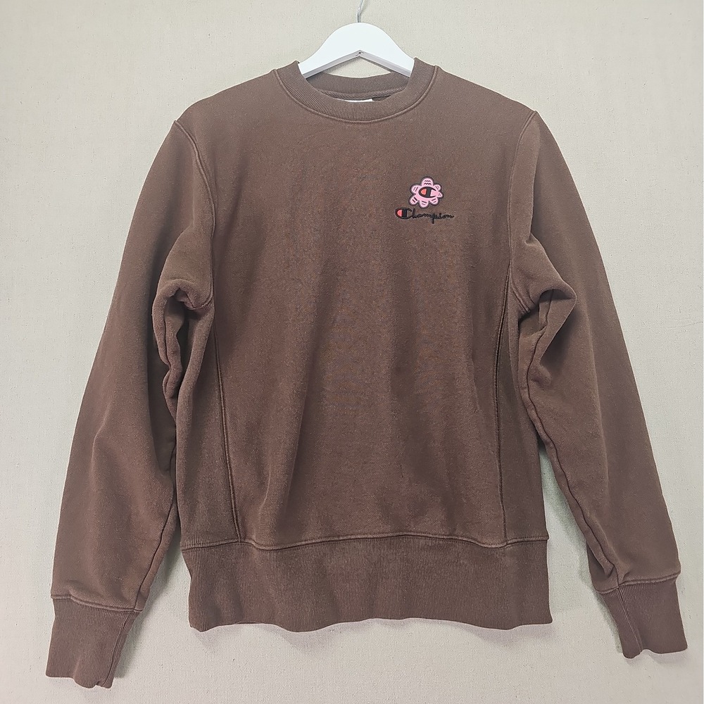 Champion Reverse Weave Flower Pot Graphic Crew Neck Sweatshirt Men's Size Small